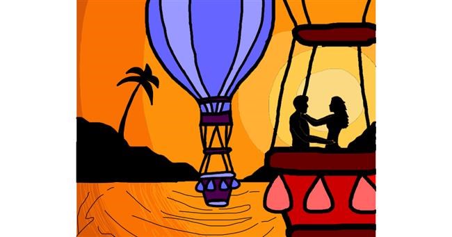 Drawing of Hot air balloon by 🌹Rosas6🌹