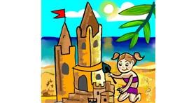 Drawing of Sand castle by Namie