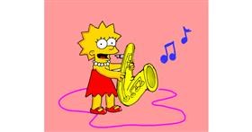 Drawing of Lisa Simpson by Bri