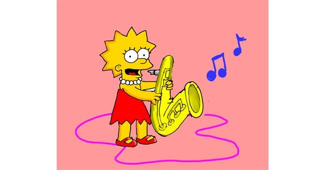Drawing of Lisa Simpson by Bri