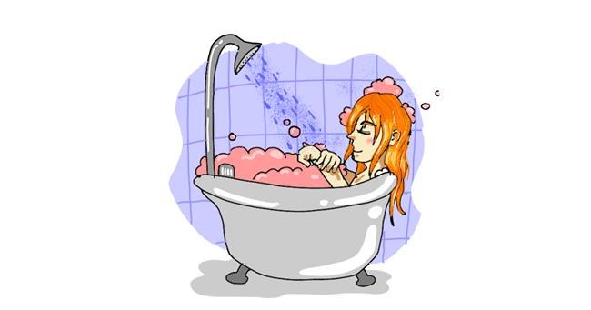 Badewanne-Zeichnung von The Joker