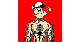 Drawing of Popeye by Psycho