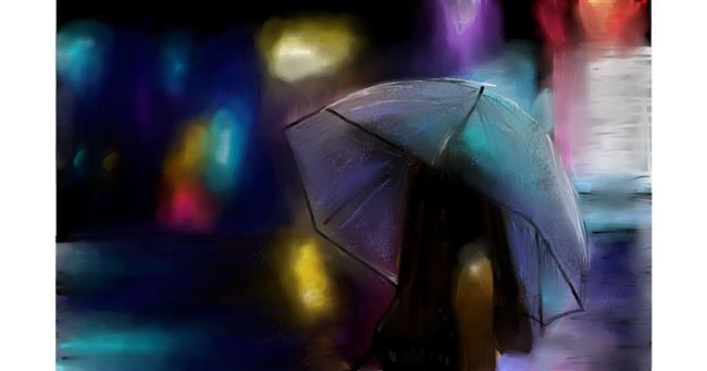 Drawing of Umbrella by Mia