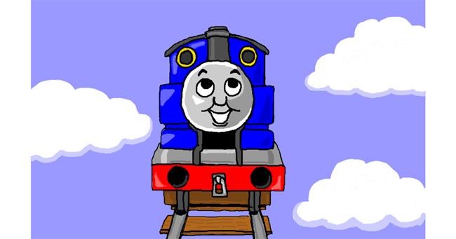 Drawing of Train by Sim