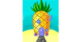 Drawing of Pineapple by Lex