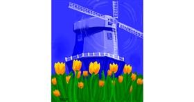 Drawing of Windmill by GreyhoundMama