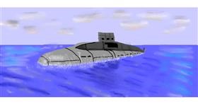 Drawing of Submarine by Magic Mushroom