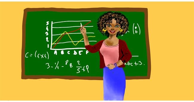 Drawing of Teacher by Eclat de Lune