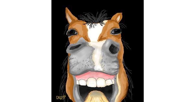 Drawing of Horse by GreyhoundMama