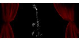 Drawing of Guitar by Annie