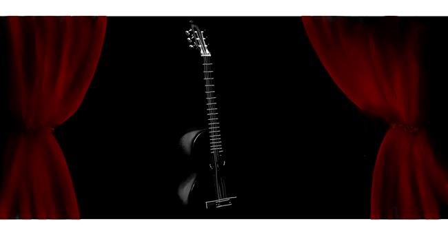 Drawing of Guitar by Annie