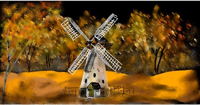 Drawing of Windmill by Eclat de Lune