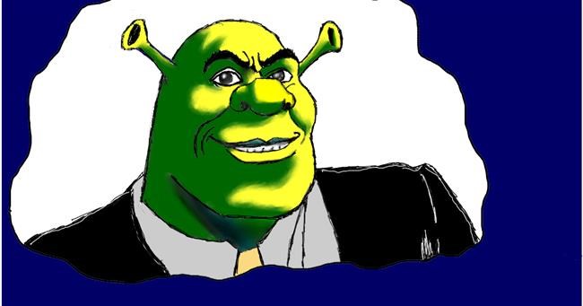 Drawing of Shrek by InessA