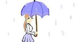 Drawing of Umbrella by Athena