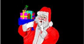 Drawing of Santa Claus by Andy