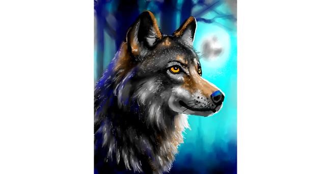 Drawing of Wolf by Яandi