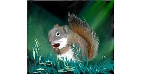 Drawing of Squirrel by Muni