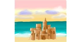 Drawing of Sand castle by ImagineBastille