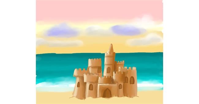 Drawing of Sand castle by ImagineBastille