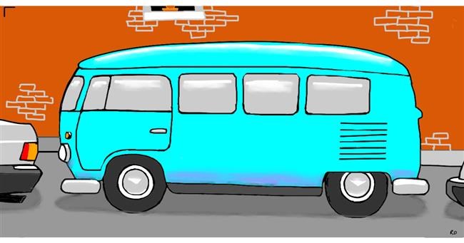 Drawing of Van by Swimmer