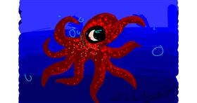 Drawing of Octopus by CinnamonTrin