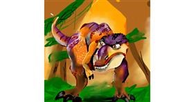 Drawing of T-rex dinosaur by Rose rocket