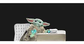 Baby Yoda-Zeichnung von Chaching