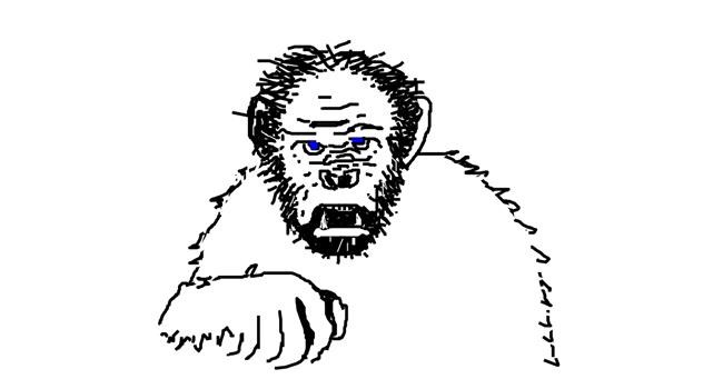 Drawing of Monkey by Jared