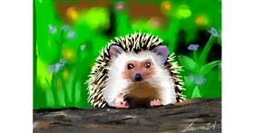 Drawing of Hedgehog by laur@whaleums