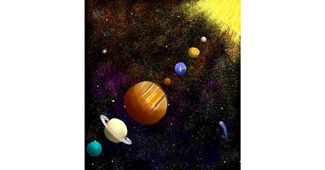 Drawing of Planet by Joze