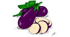 Aubergine-Zeichnung von Sophie_draw24