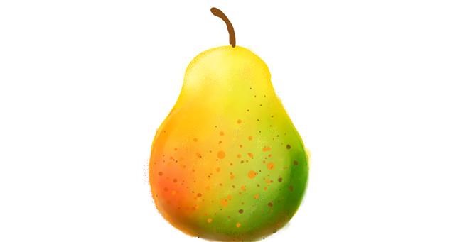 Drawing of Pear by Didine