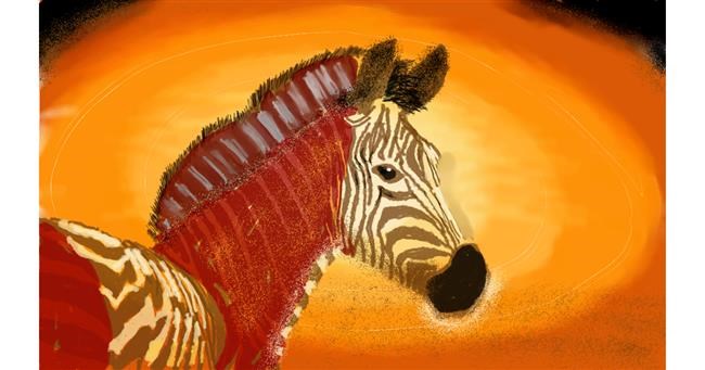 Drawing of Zebra by Crash