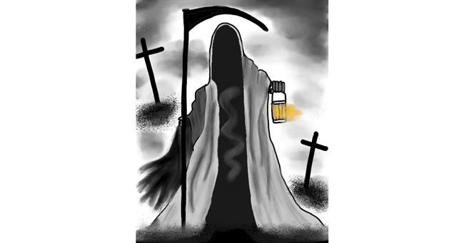 Drawing of Ghost by Lahari