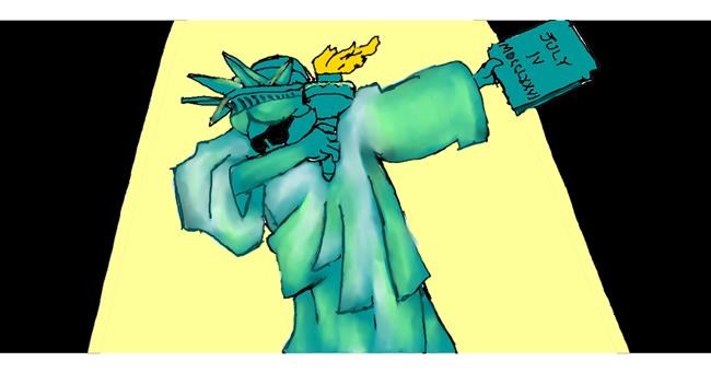 Drawing of Statue of Liberty by Ziluolan