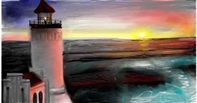 Drawing of Lighthouse by Mia