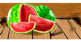 Wassermelone-Zeichnung von lankybox