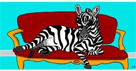 Zebra-Zeichnung von Swimmer 