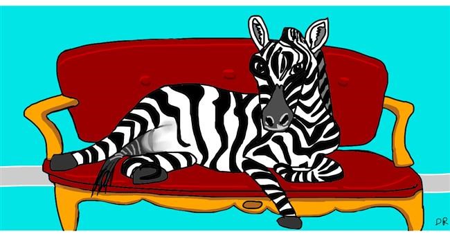 Zebra-Zeichnung von Swimmer 