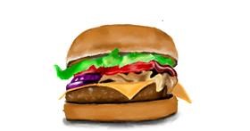 Drawing of Burger by JSim