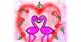 Drawing of Flamingo by VIPER_QUEEN123