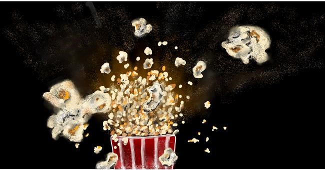 Drawing of Popcorn by Eclat de Lune