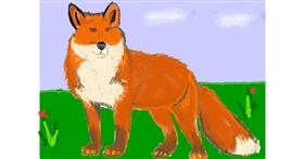 Drawing of Fox by Vicki