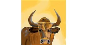 Drawing of Bison by Not.Old.Train