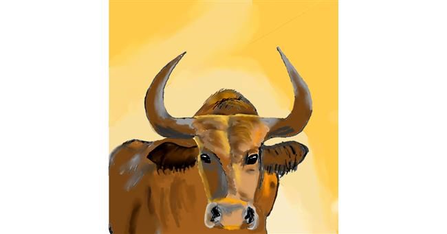 Drawing of Bison by Not.Old.Train