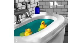 Drawing of Bathtub by IThinkWereDoomed