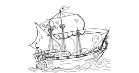 Drawing of Boat by Llama