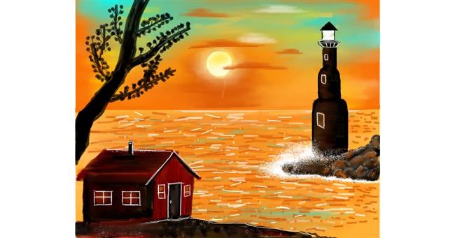 Drawing of Lighthouse by Tokyo