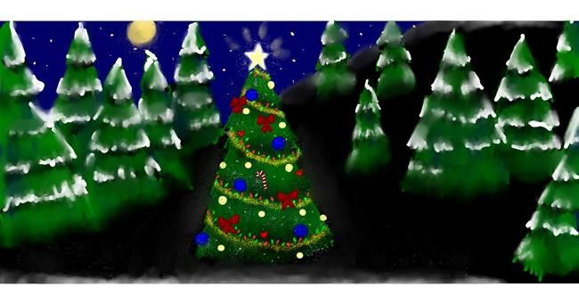 Drawing of Christmas tree by Mar
