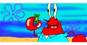 Drawing of Mr. Krabs (spongebob) by DebbyLee